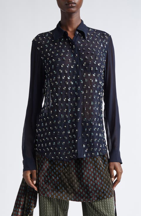 Chowyowy Embellished Button-Up Shirt