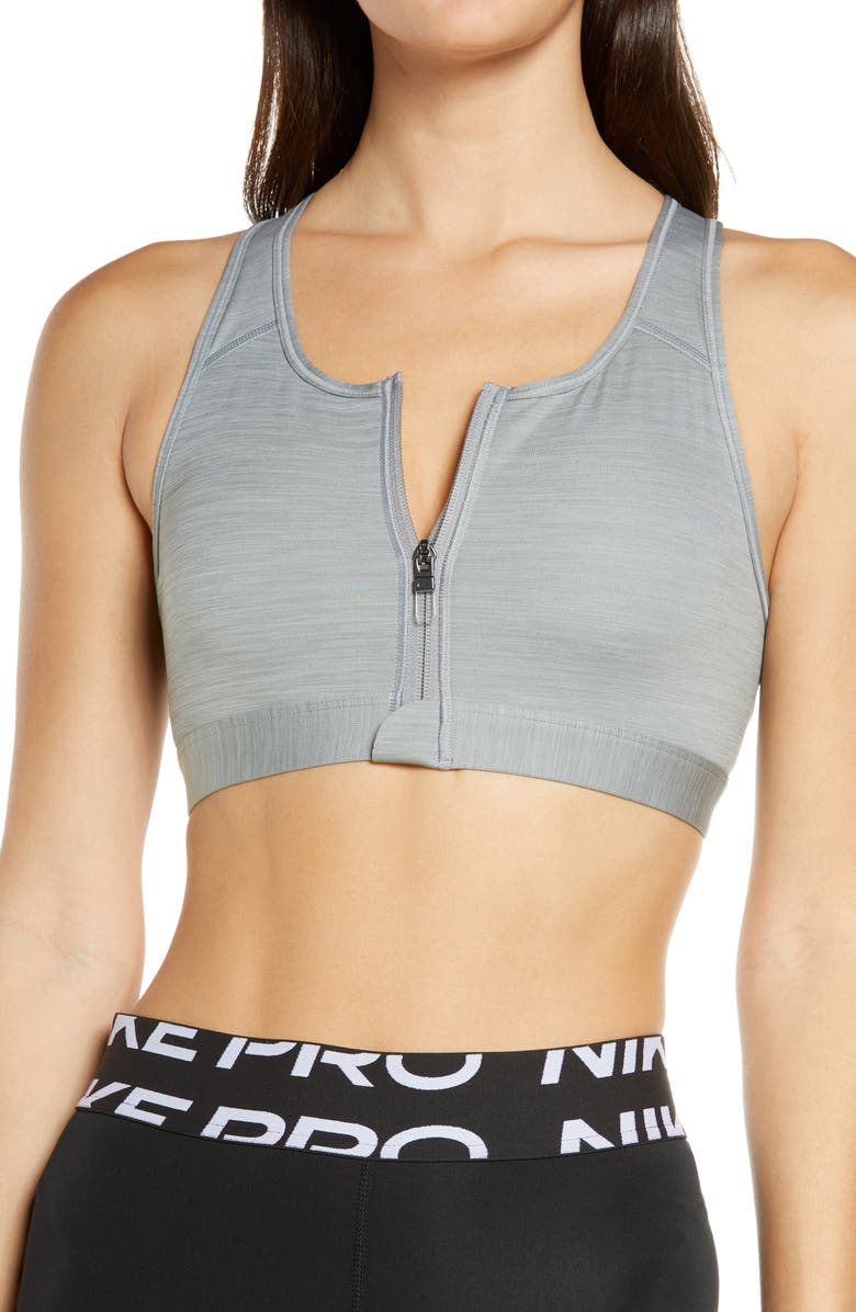 Nike Dri-FIT Swoosh Zip-Front Sports Bra, Main, color,