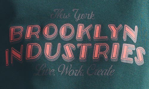 Brooklyn Industries Relaxed Graphic Sweatshirt In Green
