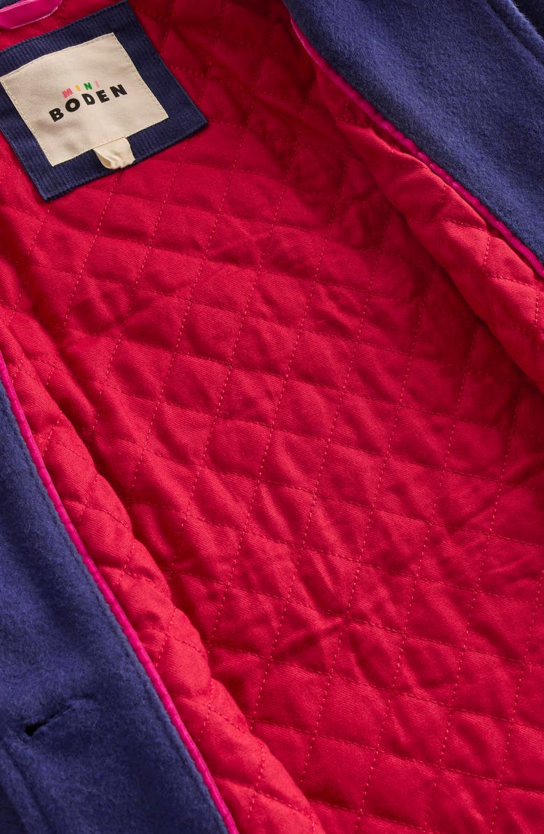 Mini Boden Kids' Wow Smart Coat, Alternate, color, Starboard Blue Cherry Rainbow