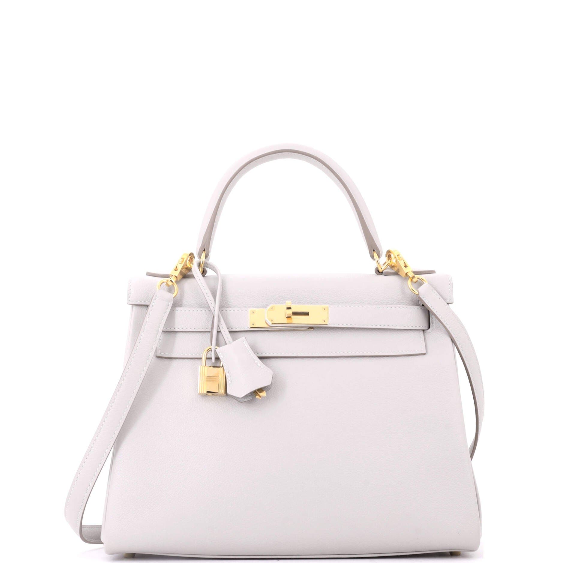 Kelly Handbag Grey Evercolor with Gold Hardware 28, Main, color, Grey