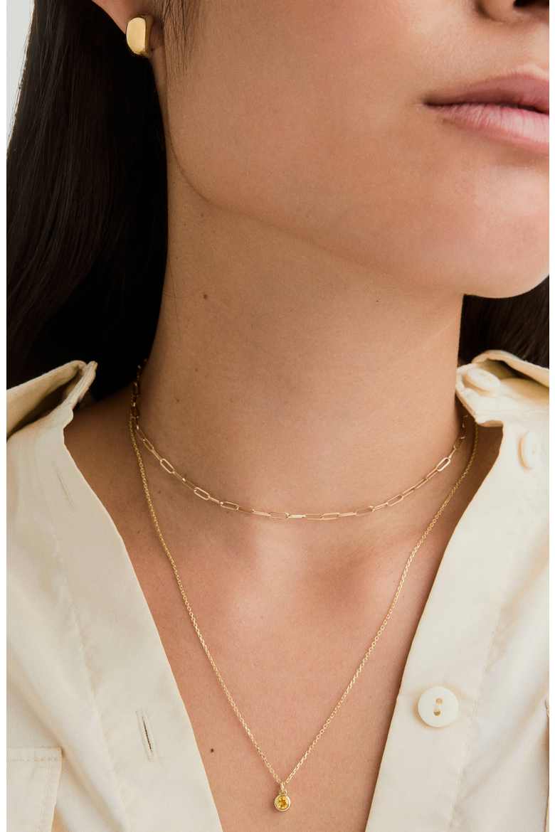 Sia Birthstone Pendant Necklace, Alternate, color, Citrine