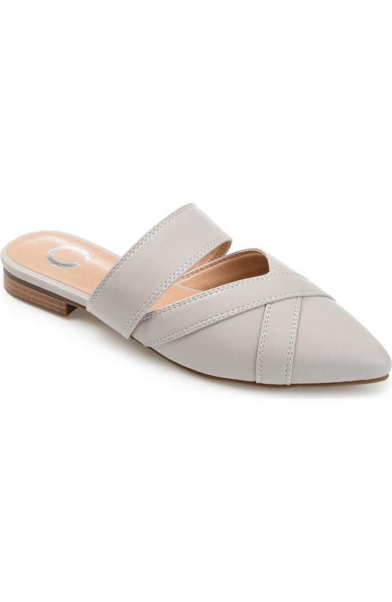 Journee Collection Stasi Pointed Toe Mule, Main, color, Grey