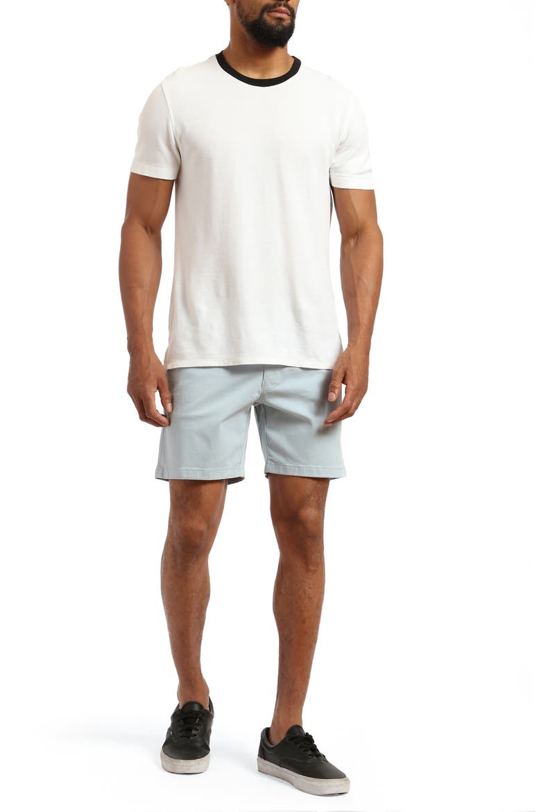 Nate Stretch Twill Flat Front Chino Shorts, Alternate, color, CELESTIAL BLUE TWILL