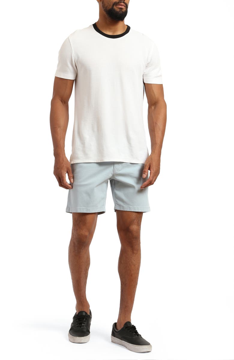Mavi Jeans Nate Stretch Twill Flat Front Chino Shorts, Alternate, color, Celestial Blue Twill