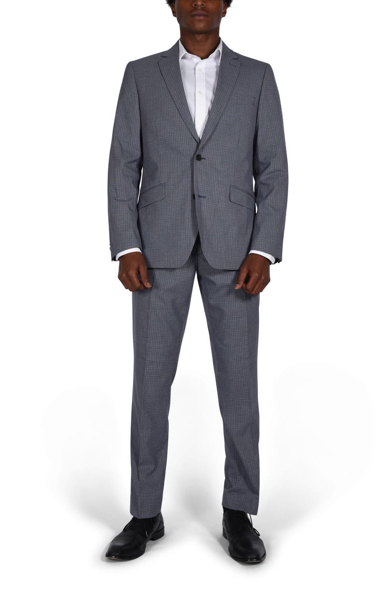 SAVILE ROW CO Slim Fit Check Suit, Main, color, 