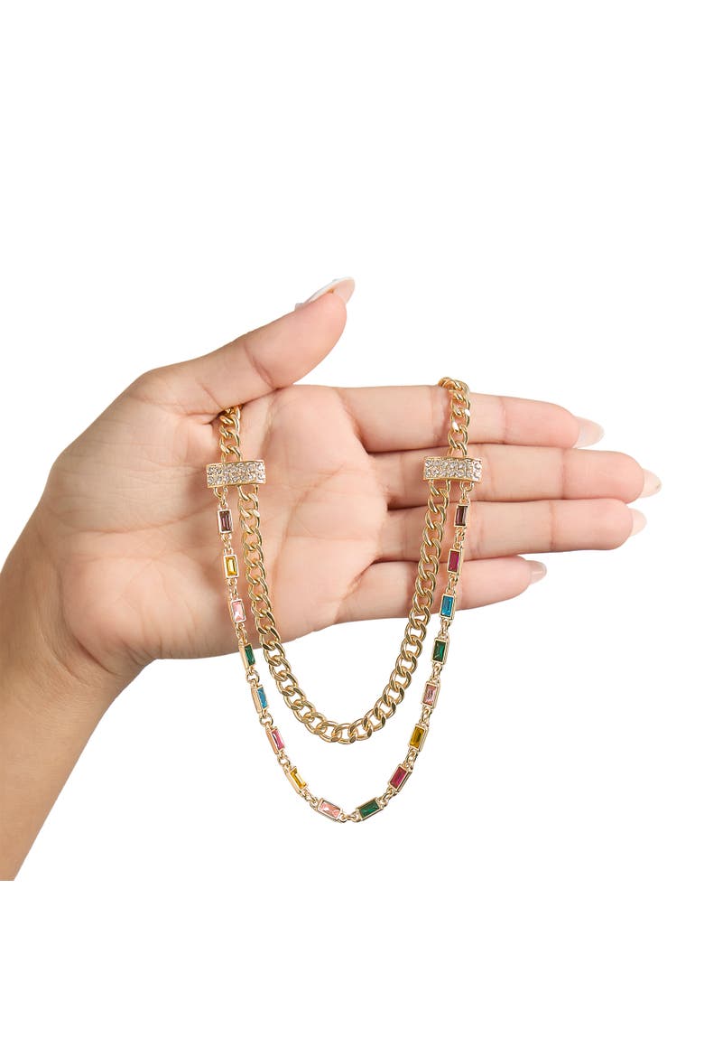 Gold-Tone Layered Necklace, Alternate, color, Gold