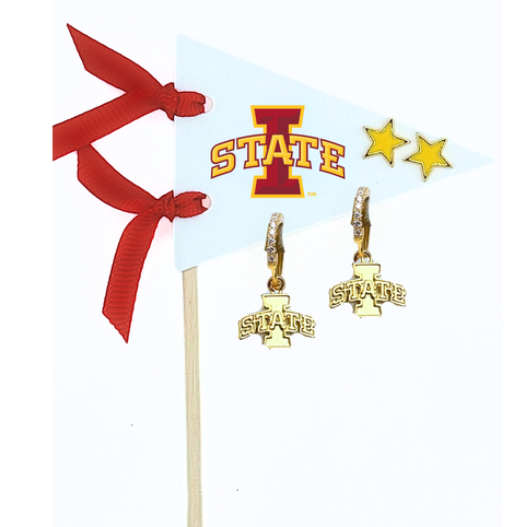 Iowa State University  Pennant Pair Earring Set