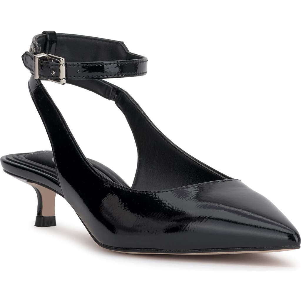 Jessica Simpson Vellana Ankle Strap Pointed Toe Kitten Heel Pump