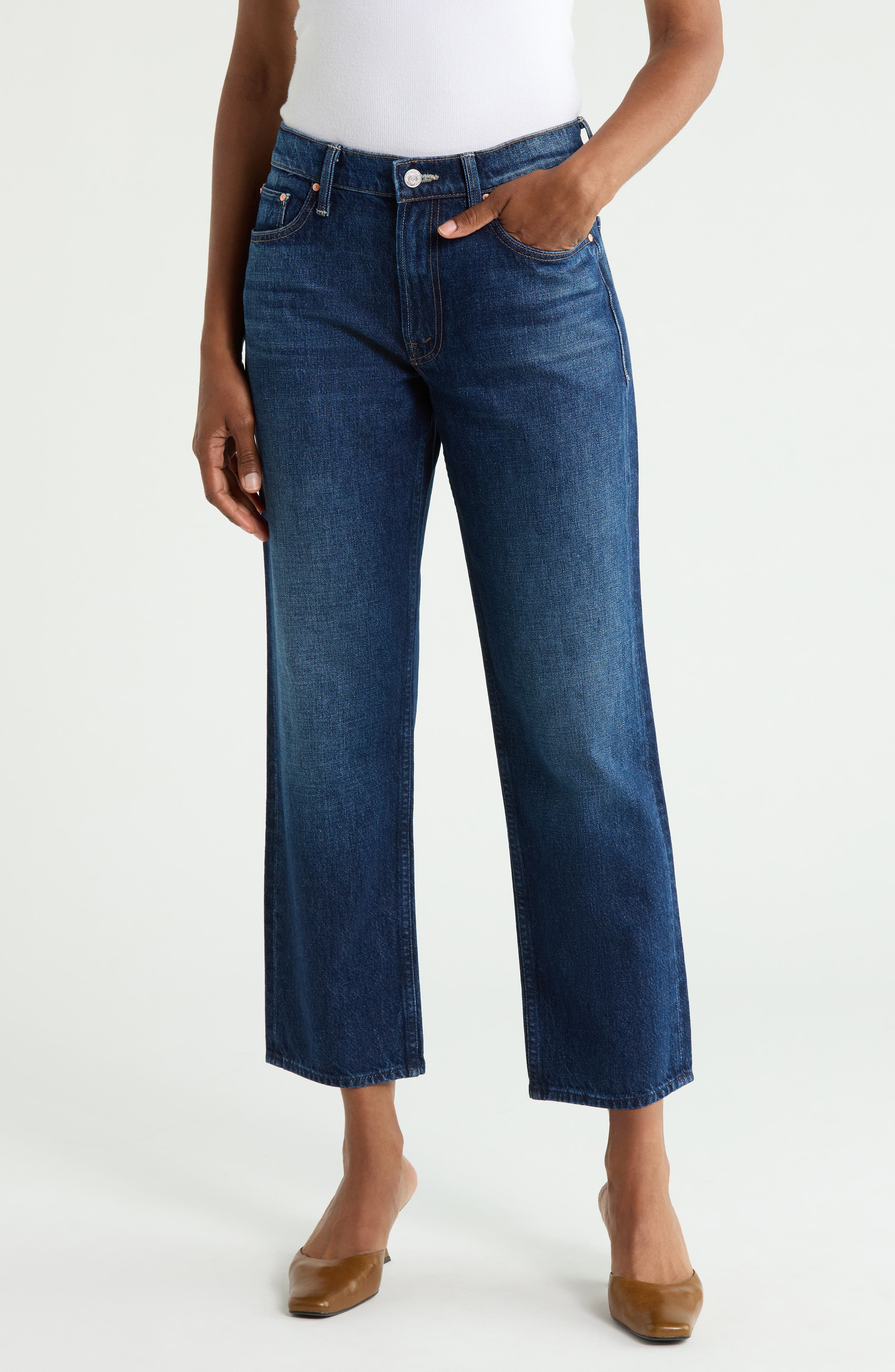 The Hot Rod Ankle High Waist Straight Leg Jeans