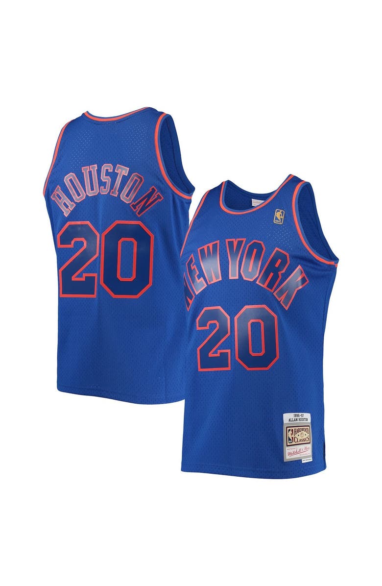 Mitchell & Ness Men's Mitchell & Ness Allan Houston Blue New York Knicks 1996/97 Throwback Dark Swingman Jersey, Alternate, color, 