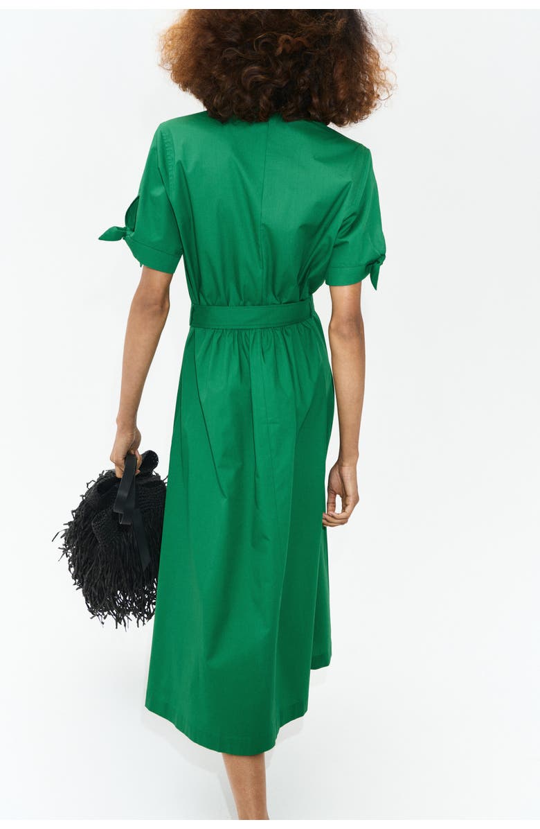 H&M Short-sleeved Shirt Dress, Alternate, color, Green