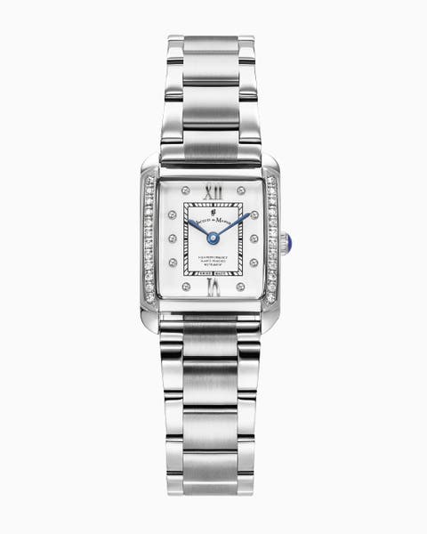 Jacques Du Manoir Emily II - 22mm, White Dial, Stainless Steel, Rectangular Ladies Watch