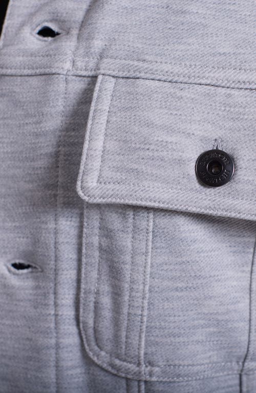 Bugatchi Knit Trucker Jacket In Brown