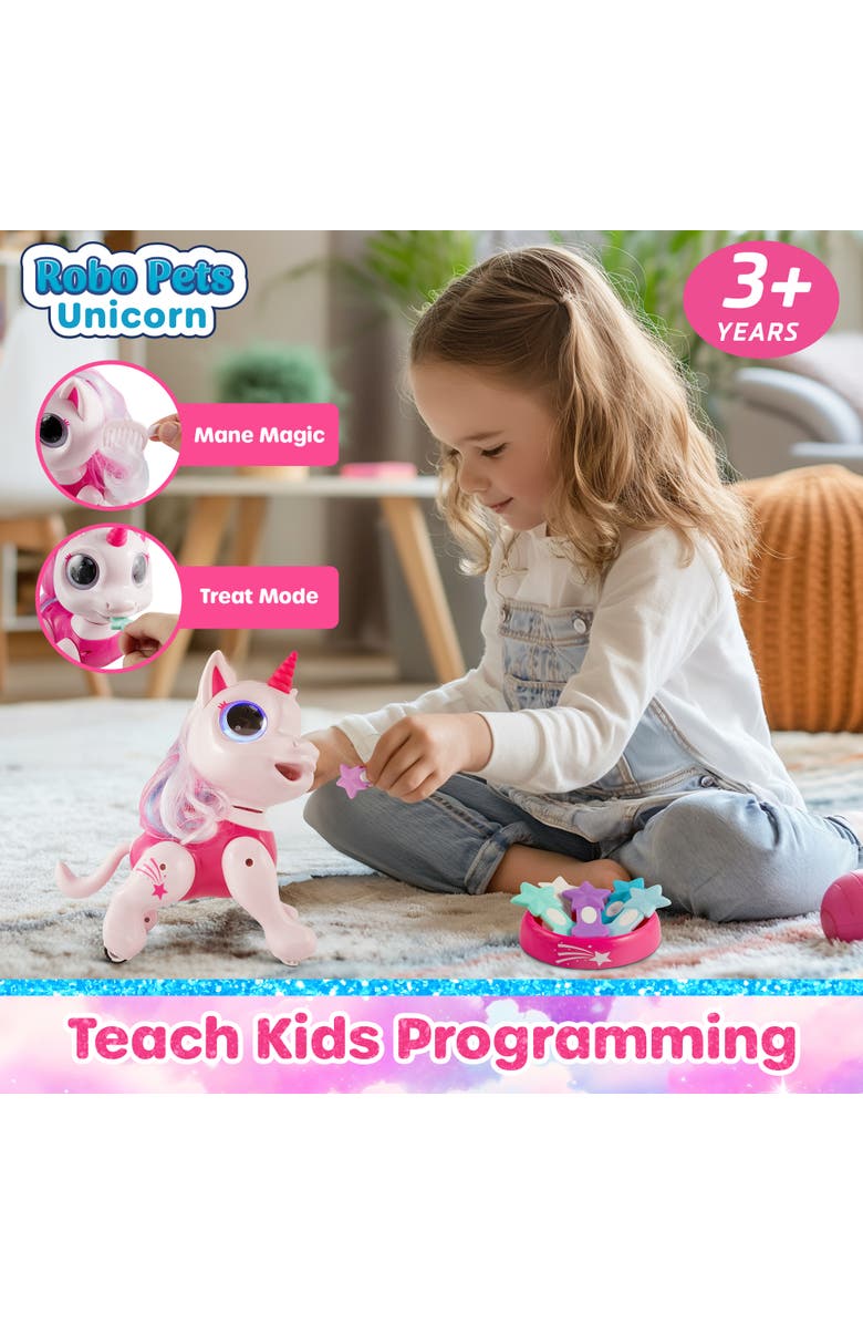 Power Your Fun Unicorn Robo Pets STEM Robot Toy, Alternate, color, Pink