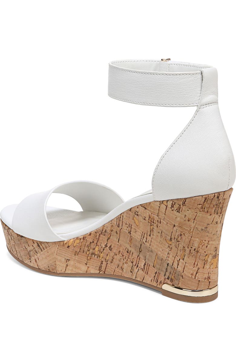 Franco Sarto Clemens Ankle Strap Wedge Sandal, Alternate, color, White