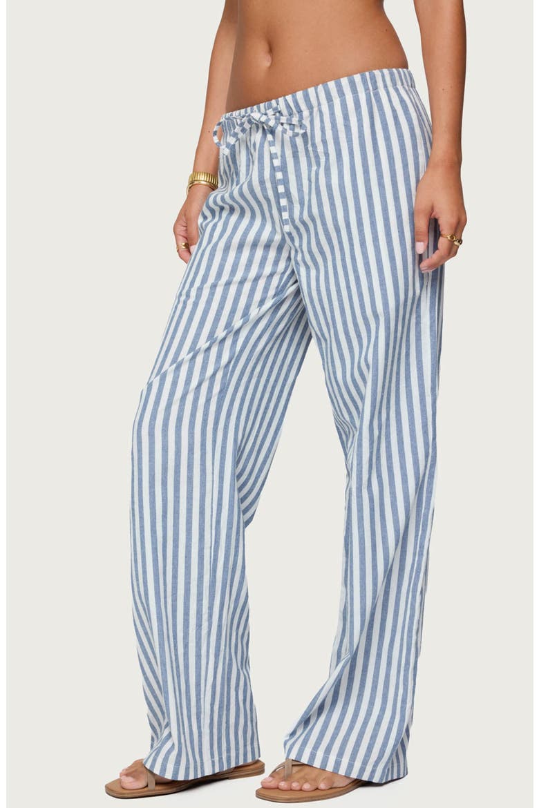 Macey Striped Pants, Alternate, color, BLUE-AND-WHITE