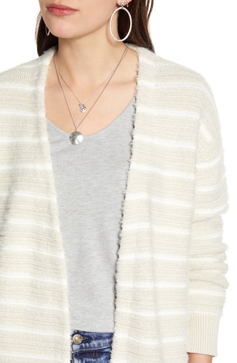 Treasure & Bond Stripe Open Front Cardigan, Alternate, color, 