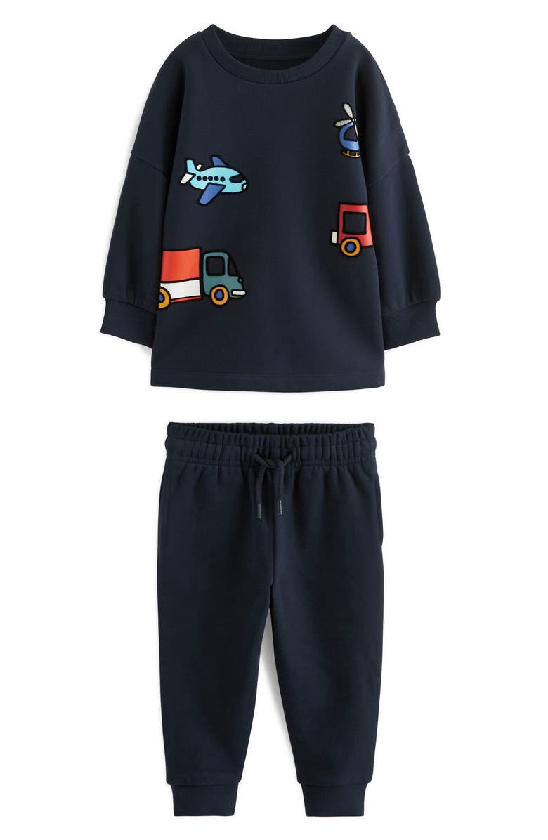 NEXT Kids' Vehicle Print Sweatshirt & Joggers Set, Main, color, 