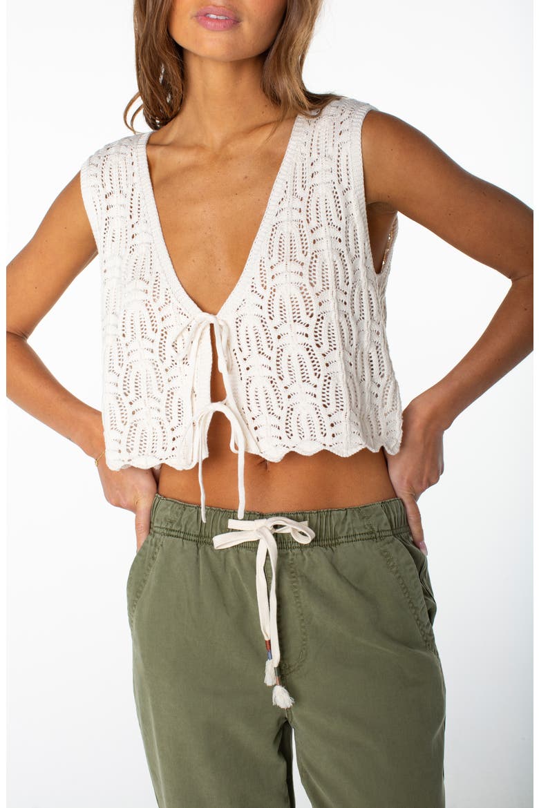 Beach Bound Cotton Crop Sweater Vest, Alternate, color, DEW