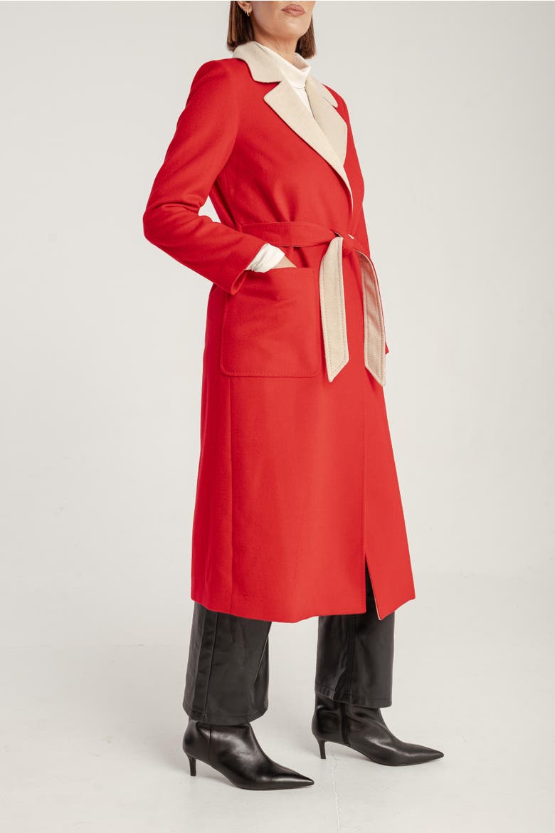 Cashmere Belted Wrap Coat, Alternate, color, V3_red_cream