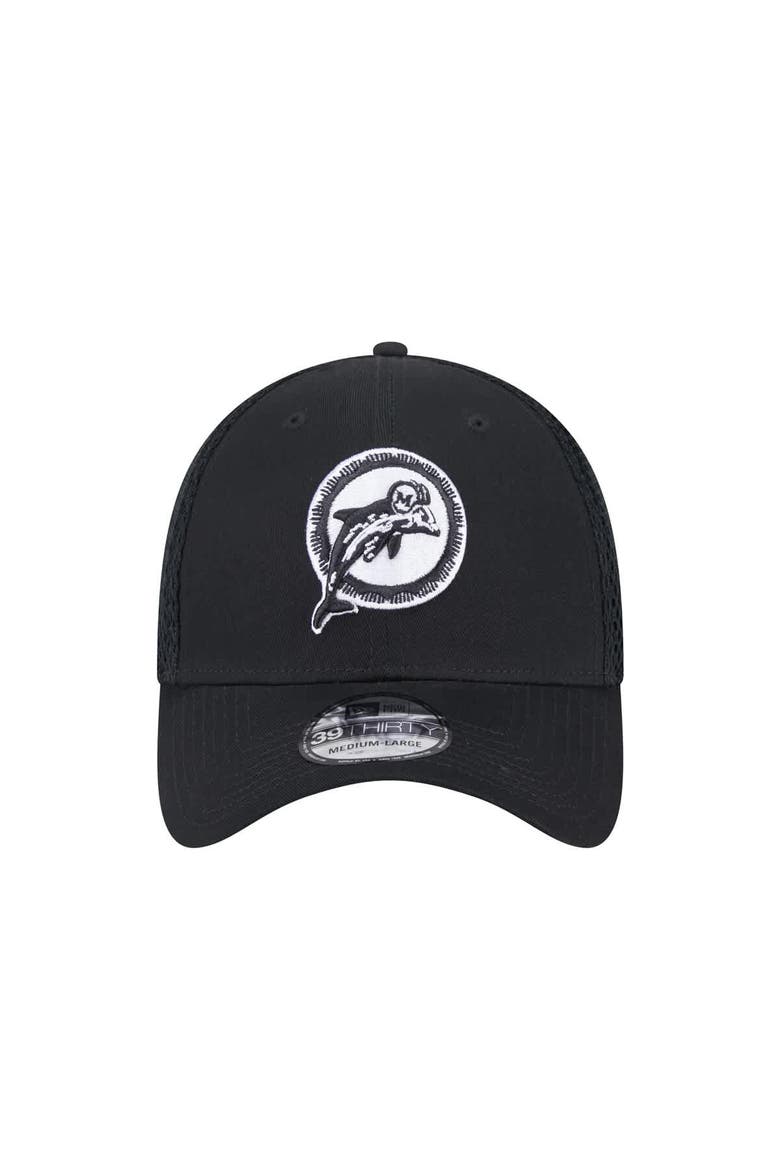 Men's New Era Black Miami Dolphins Main Neo 39THIRTY Flex Hat, Alternate, color, Black