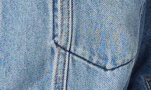 Scotch & Soda Oversized Crop Denim Jacket In Blue