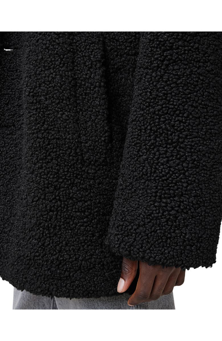 AllSaints Driscole Fleece Car Coat, Alternate, color, 