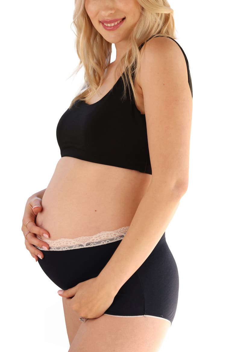 Assorted 2-Pack Maternity Briefs, Alternate, color, NUDE/ BLACK