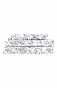 HOMESPUN HOME SPUN Premium Ultra Soft Coarse Paisley Pattern 4-Piece Bed Sheets Set