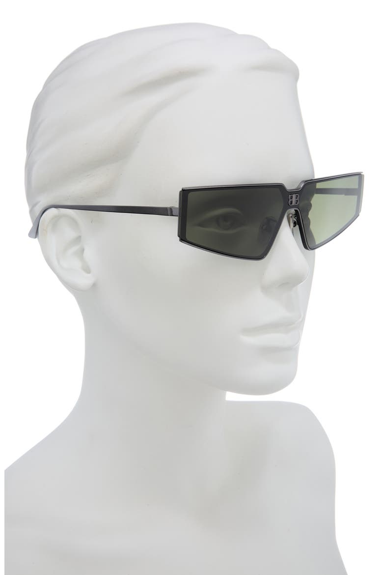 99mm Rectangular Sunglasses, Alternate, color, RUTHENIUM RUTHENIUM GREEN