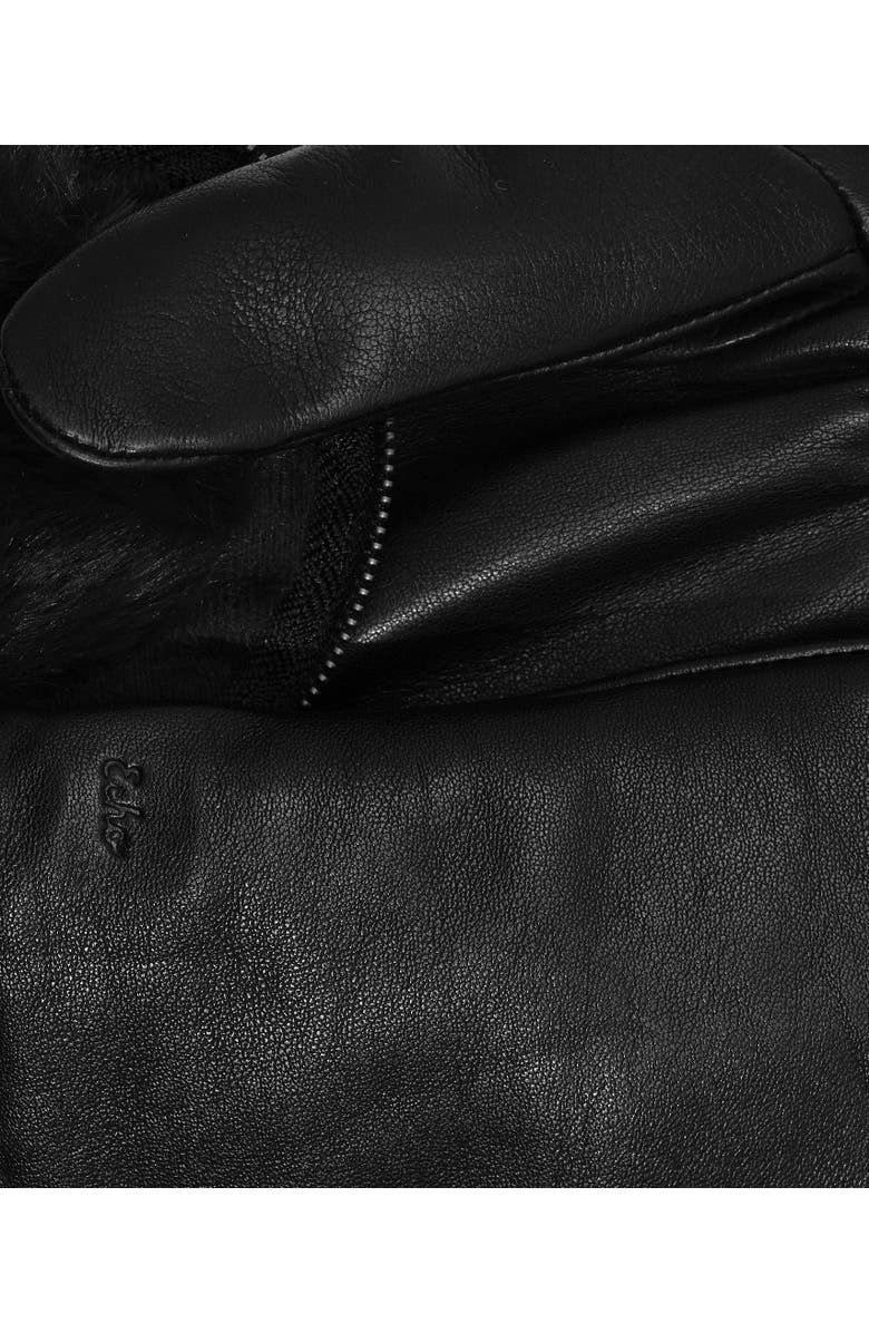 Echo Zip-Top Glove With Faux Fur Lining, Alternate, color, Black