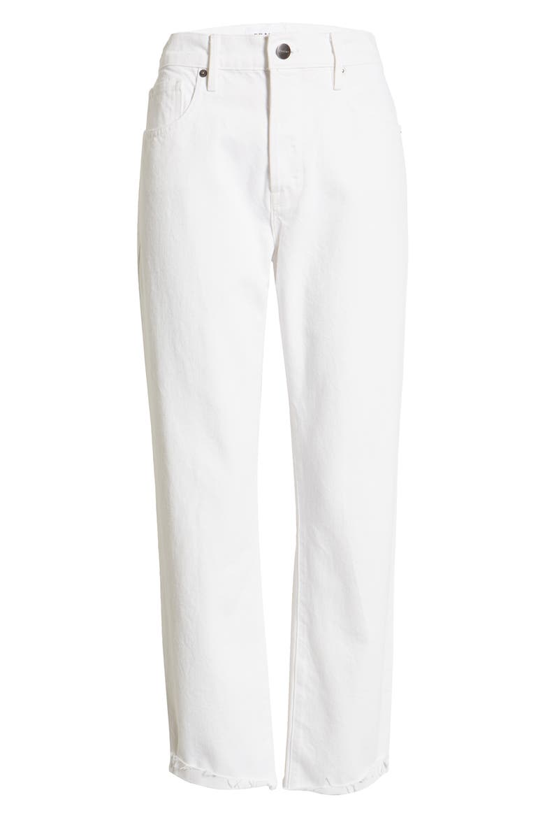 Le Original High Waist Front Cuff Straight Leg Jeans, Alternate, color, RUMPLED BLANC GRIND