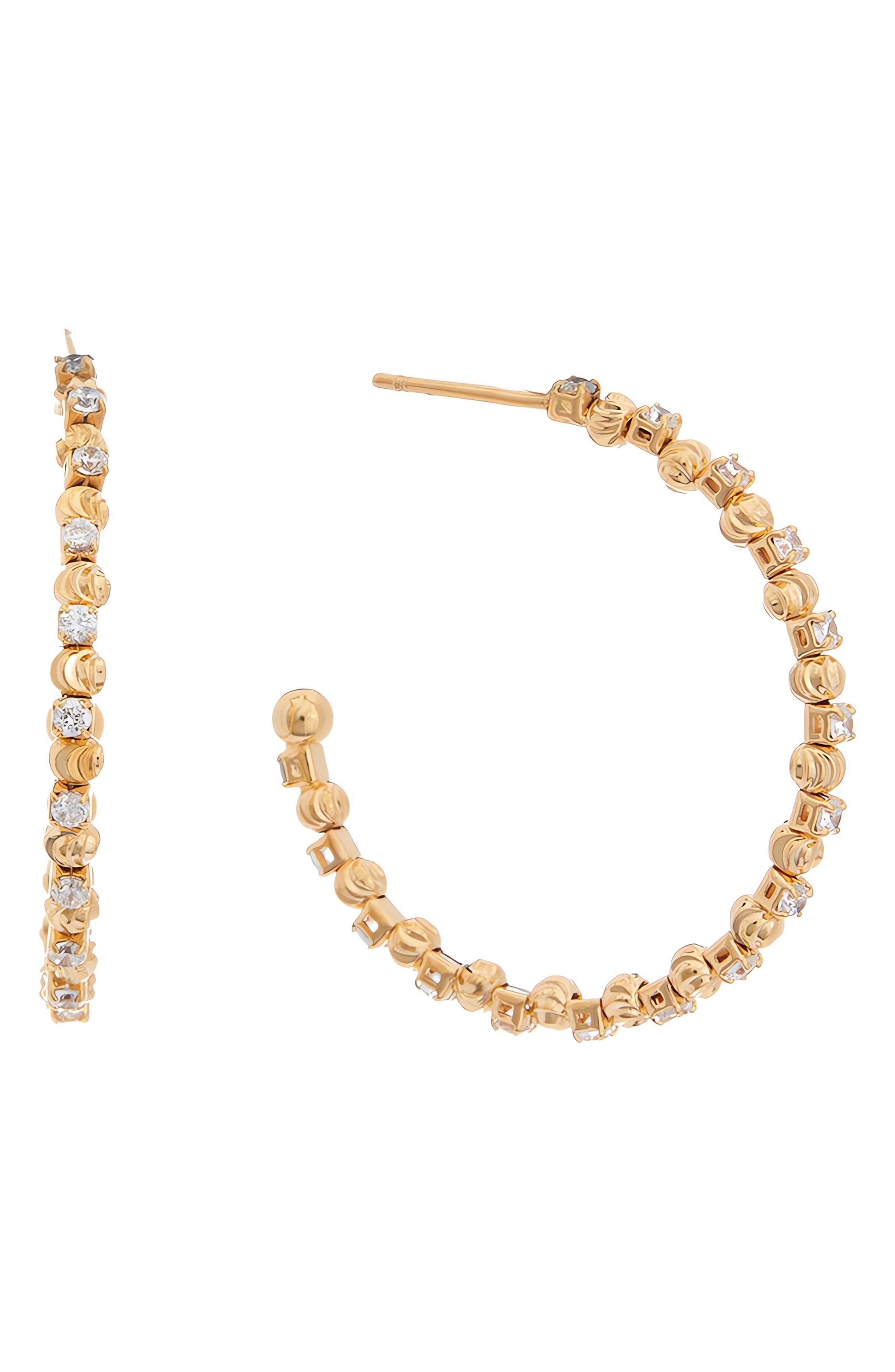 Cubic Zirconia Hoop Earrings