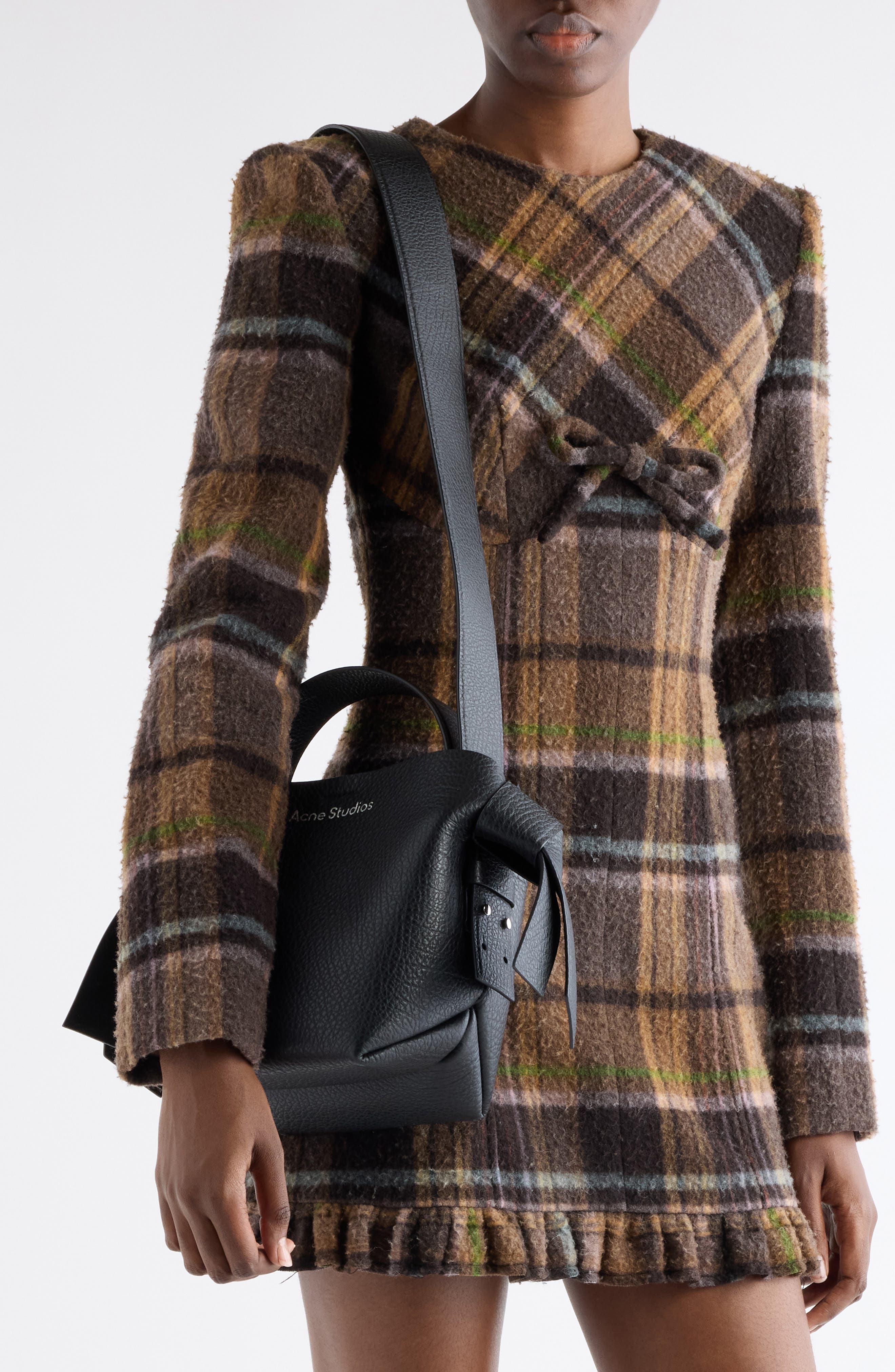 Acne Studios Mini Musubi Leather Shoulder Bag, Alternate, color, 