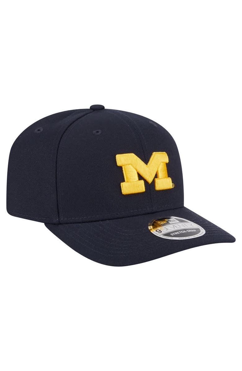 New Era Men's New Era  Navy Michigan Wolverines Team Collective 9SEVENTY Stretch-Snap Adjustable Hat, Alternate, color, 