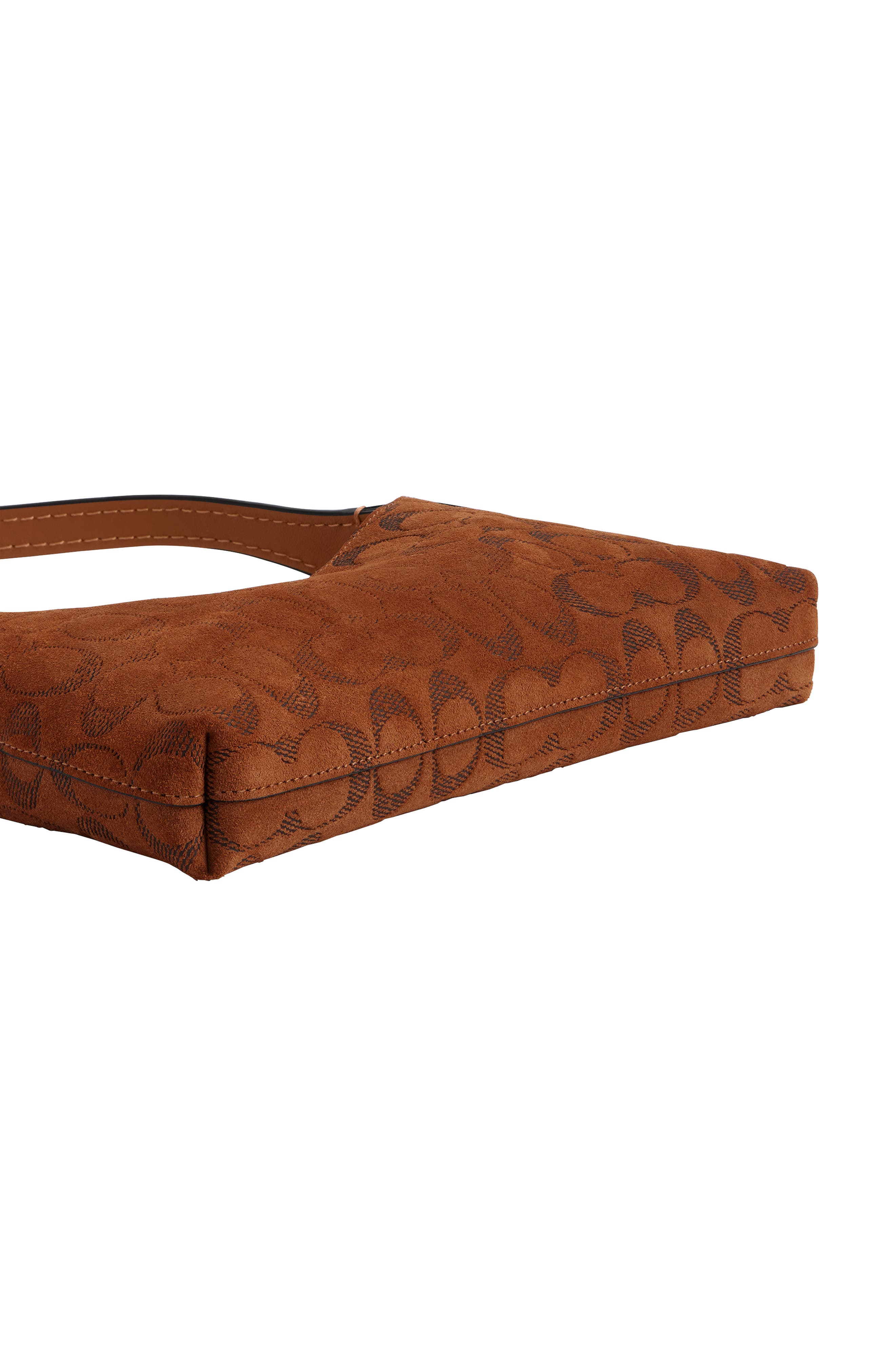 Brooklyn 26 Signature Suede Leather Shoulder Bag, Alternate, color, B4/TOBACCO