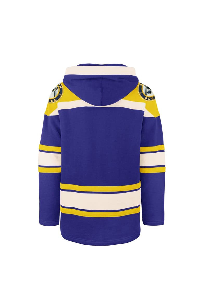 Men's '47 Blue St. Louis Blues Superior Lacer Pullover Hoodie, Alternate, color, Blue