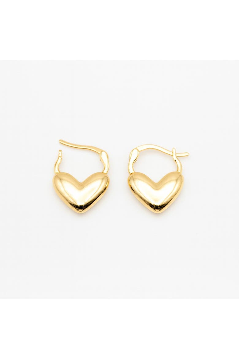 The Amori Heart Hoops, Main, color, Gold