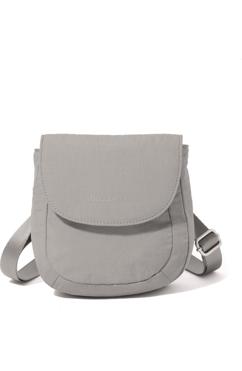 BAGGALLINI Swift Flap Mini Crossbody, Main, color, B-Lite Silver Sand