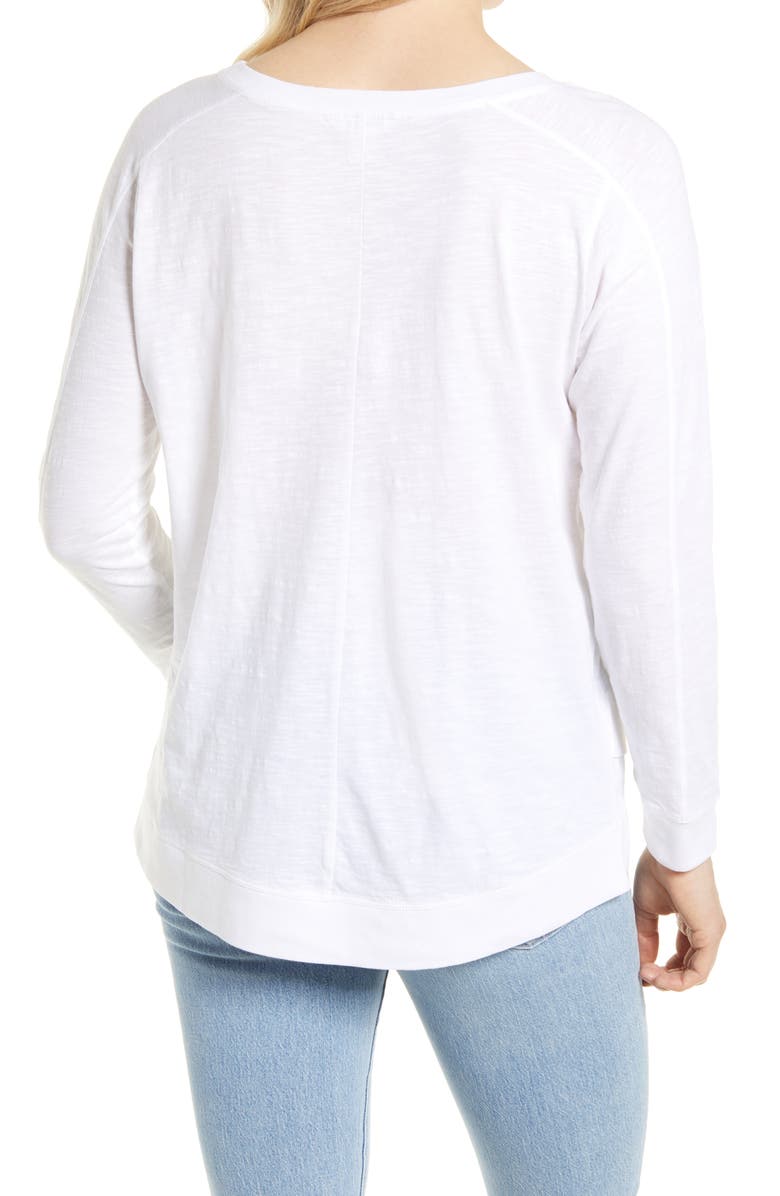 Caslon<sup>®</sup> Cross Hem Tunic T-Shirt, Alternate, color,
