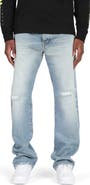 PURPLE BRAND Black Label Distressed Straight Leg Jeans
