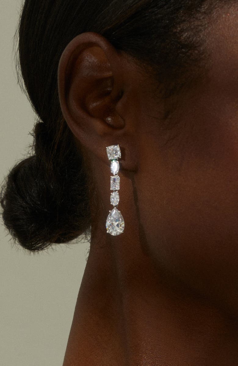 Nadri Shine On Cubic Zirconia Drop Earrings, Alternate, color,
