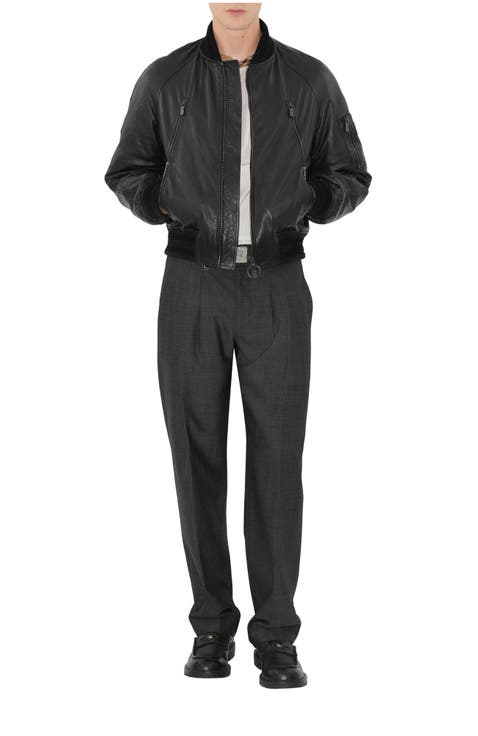 Leather Bomber Jacket