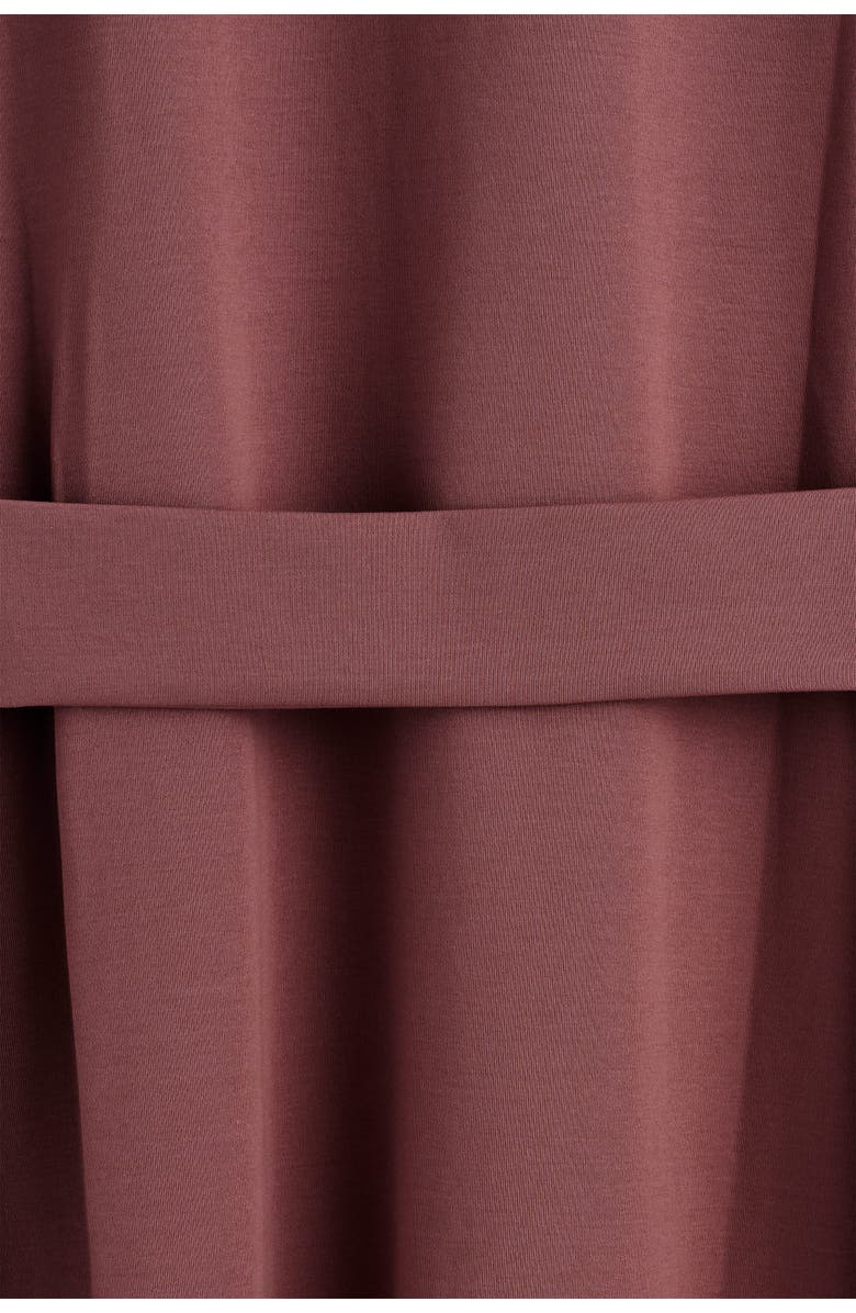 COS Belt-Detail Midi T-Shirt Dress, Alternate, color, Brown