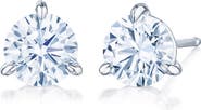 Kwiat Platinum Set Round Cut Diamond Stud Earrings - 1.25 ctw