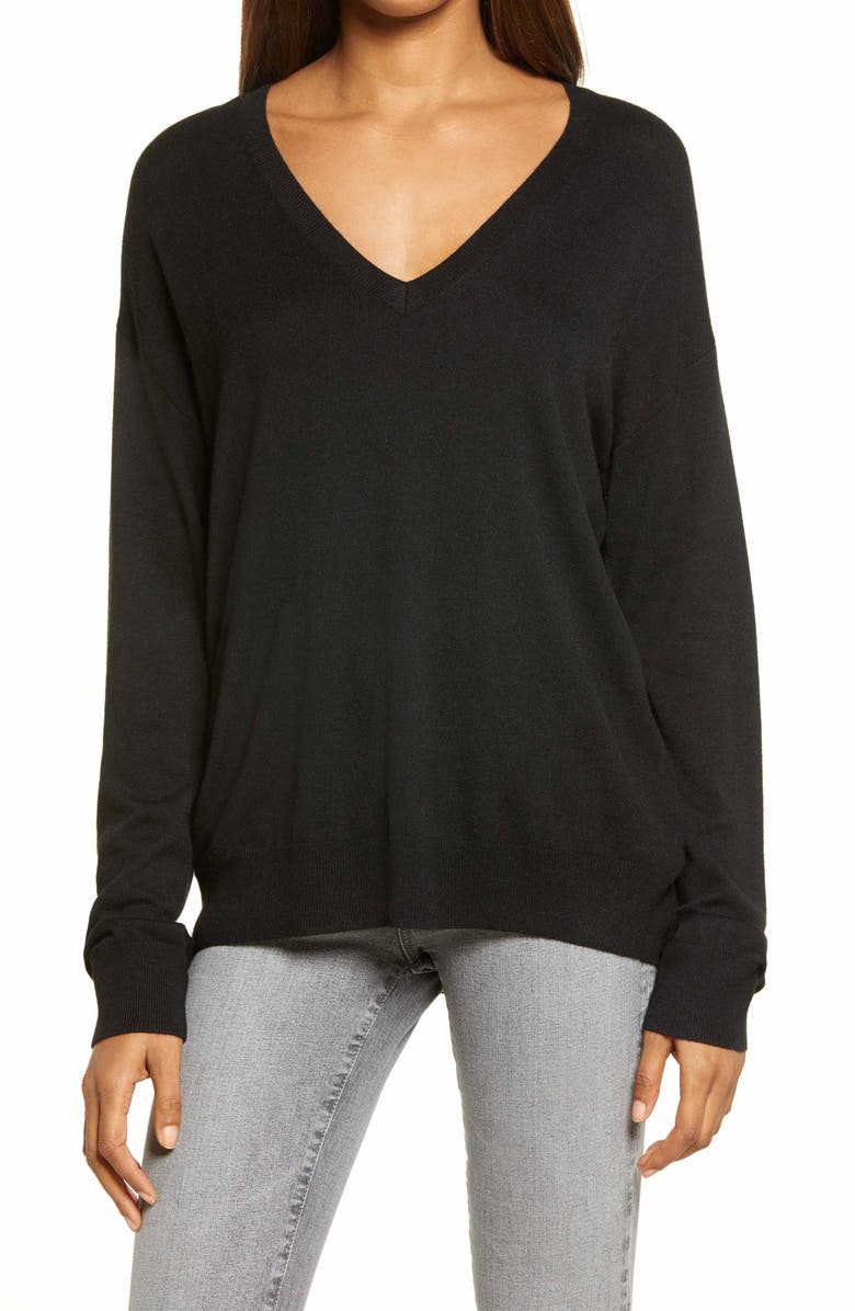 Treasure & Bond V-Neck Sweater, Main, color, 