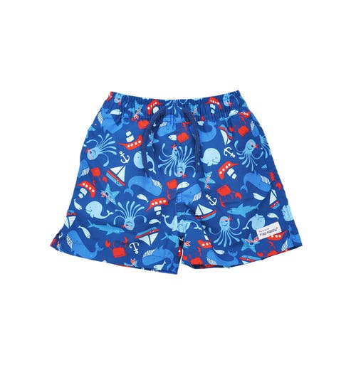 Flap Happy Boys Upf 50+ Wesley Swim Trunks With Mesh Liner