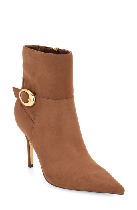 Gretzy Buckle Embellished Bootie