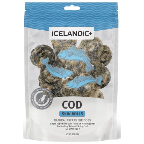 Cod Skin Rolls Dog Treat 3Oz Bag